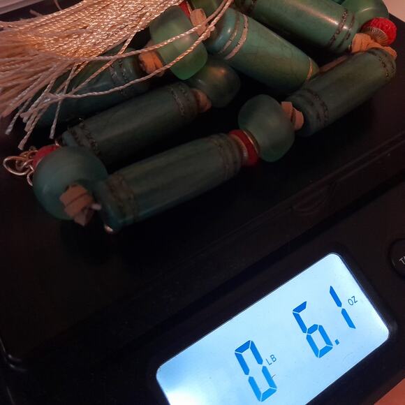 Vintage Chico's Boho 38 Inch Leather Glass Beads Long Tassel Necklace - Picture 12 of 12